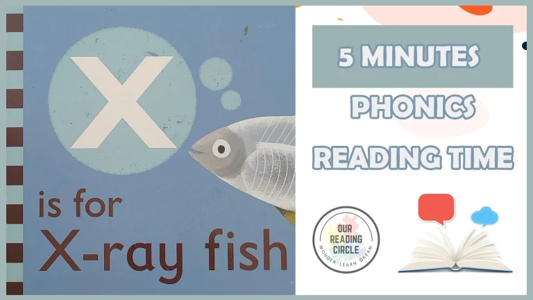 Engaging illustration of a large letter X and a colorful x-ray fish