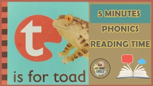Playful illustration of a toad with a large letter T