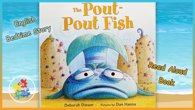 A grumpy-looking fish with a pout on its face swims on the cover of "The Pout-Pout Fish."