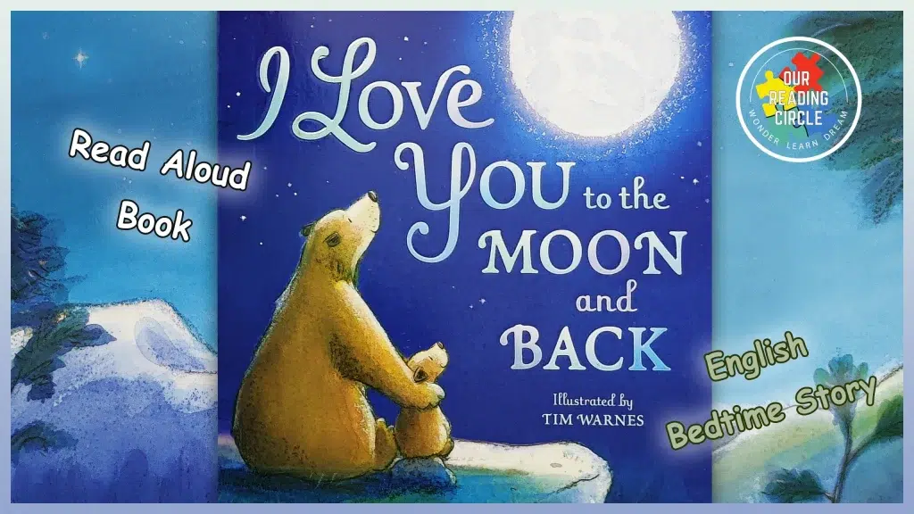 "I Love You to the Moon and Back" book cover with a parent and child embracing under a starry sky.