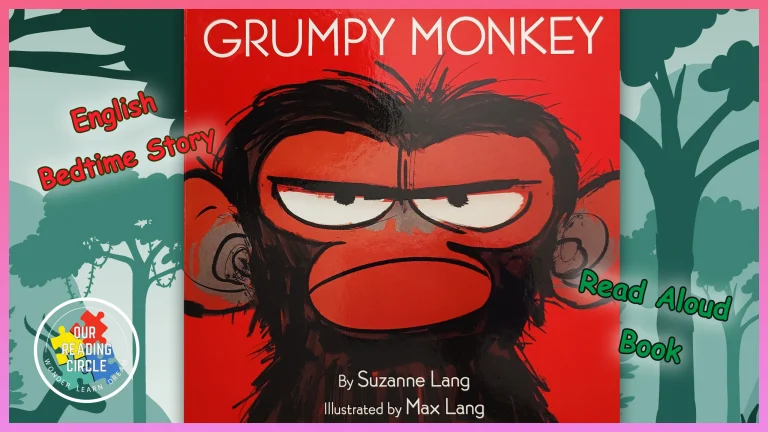 The cover of "Grumpy Monkey" showing a frowning monkey with colorful jungle foliage in the background.